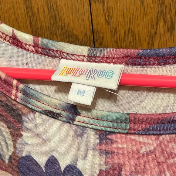 Purple Floral LuLaRoe Carly Size M - Picture 2 of 5